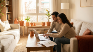 Pareja revisando reclamaciones MAPFRE y alternativa digital - reclamaciones MAPFRE | Tuio