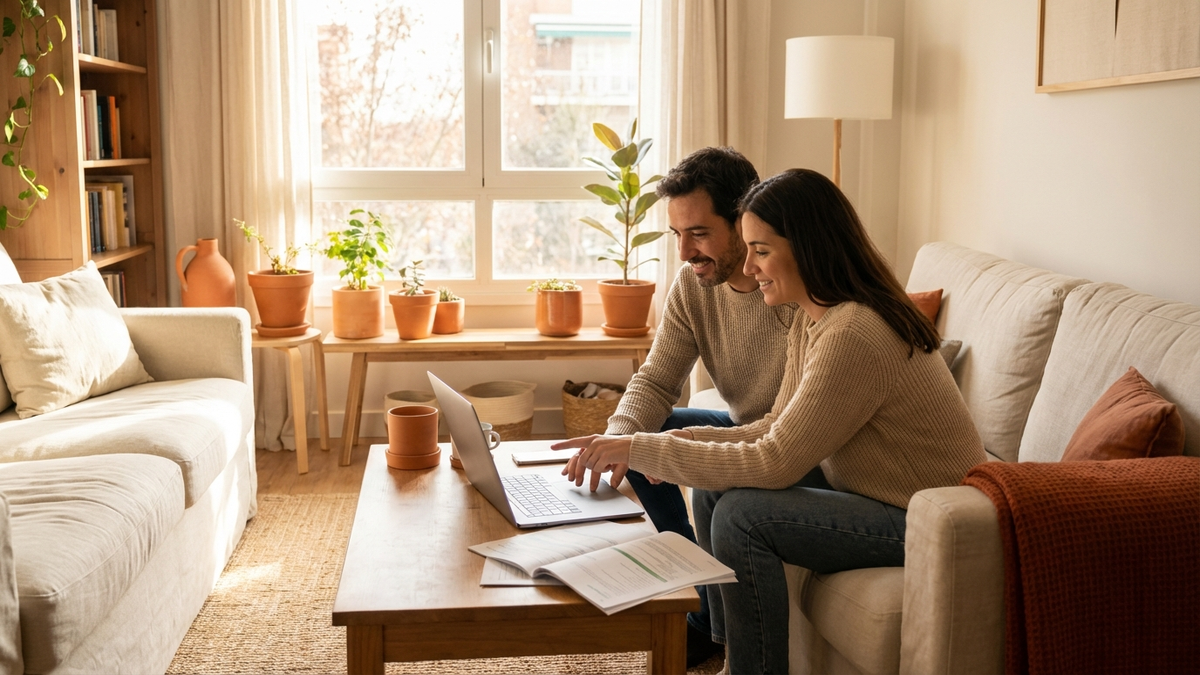 Pareja revisando reclamaciones MAPFRE y alternativa digital - reclamaciones MAPFRE | Tuio