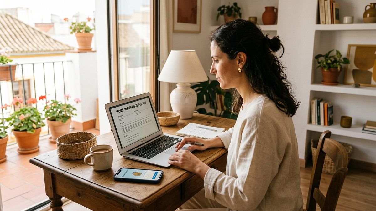 Persona revisando cómo dar de baja seguro Allianz y contratar hogar online | Tuio